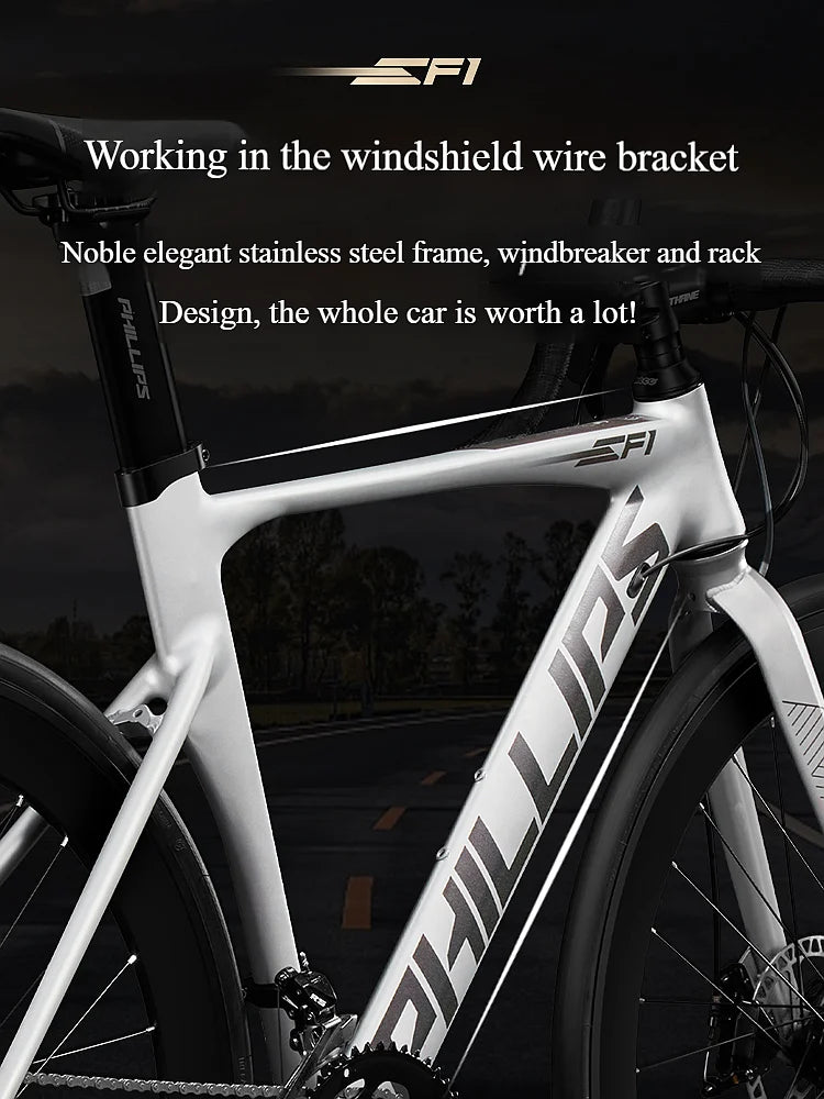 2025 Ultra-light Road Bike Hydraulic Disc Brake 27/14/16/18 Speed Wind Breaking Competition Bicycle Lightweight Speed Racing