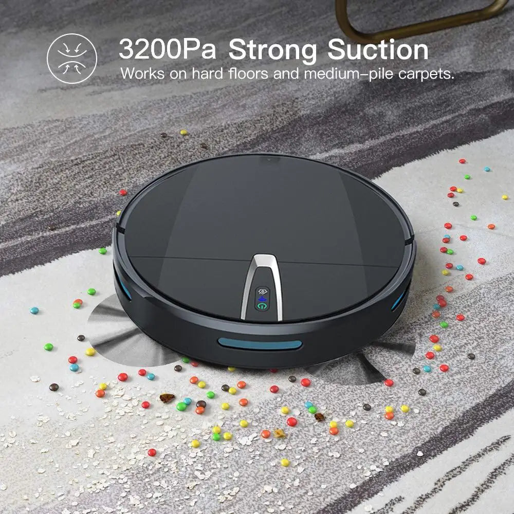 Robot Vacuum Smart Mop Cleaner With 3800PA Suction APP& Voice Control Autocharge Sweeping Floor Cleaning For Home Robotic Vacuum