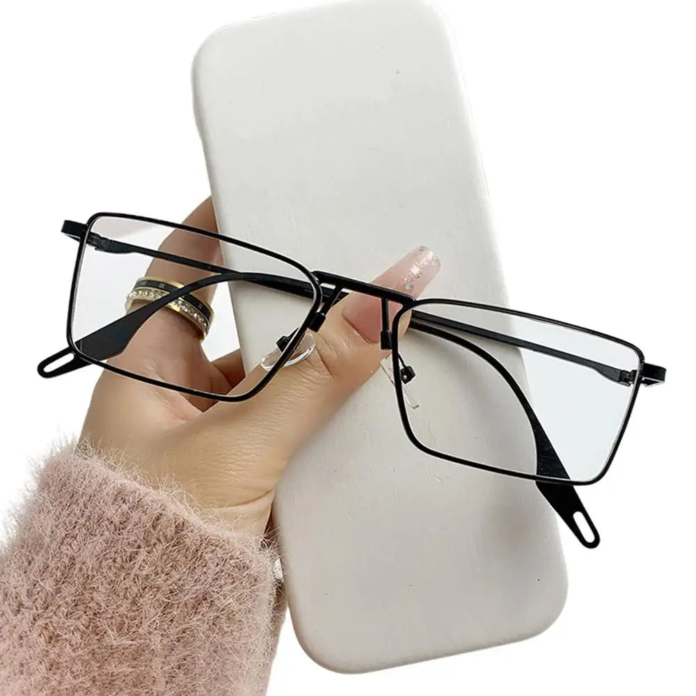 Fashion Small Rectangle Sunglasses Men Women Vintage Punk Square Driving Sun Glasses Luxury Brand Metal Frame Black Eyewear
