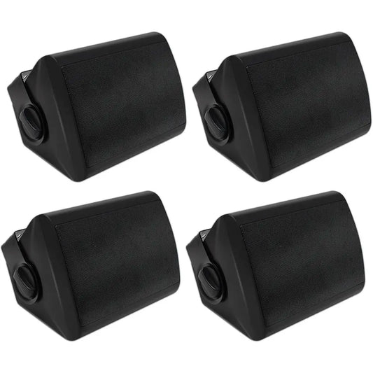 Pair of 5.25 600W Waterproof Indoor/Outdoor Speakers with Wall Mount for High Volume, Ideal for Patio, Garden, Home Theater