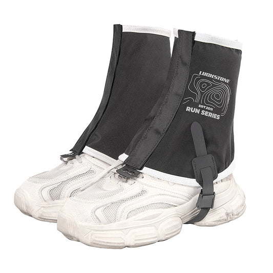Waterproof Gaiters for Hiking & Trail Running Black Elastic Shoe Gaiters with DWR Adjustable Straps for Women/Men Hiking Shoes