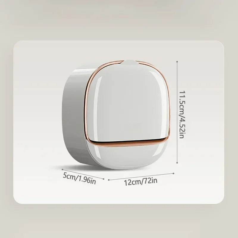Bathroom Drain Soap Box Wall Mounted ABS Soap Box with Lid Waterproof Soap Dish Dishes Storage Box Travel Organizer Case Storage
