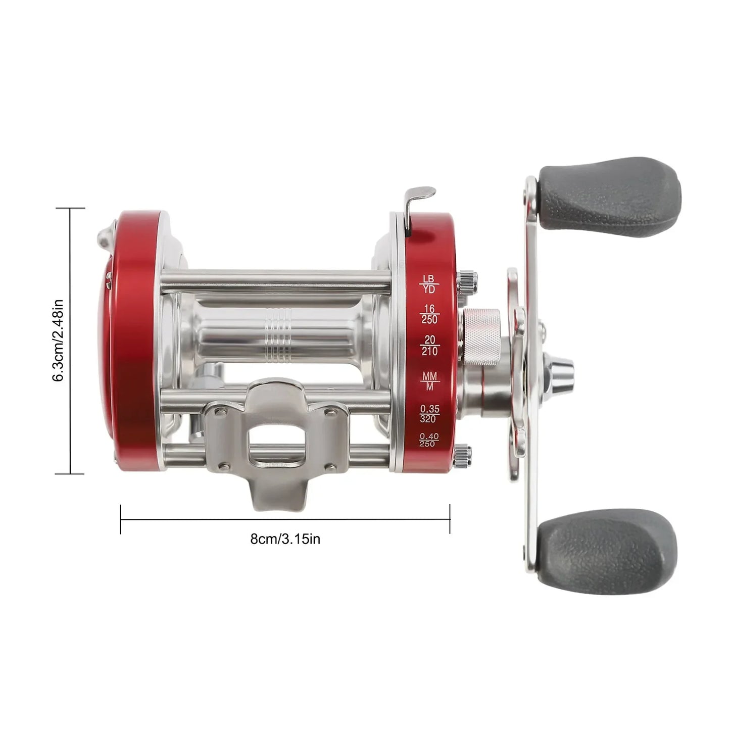 Durable Fishing Reel, Ergonomic Thumb Lever, 30lbs Carbon Fiber Drag, Precision Gears, Lightweight for Sea Fishing