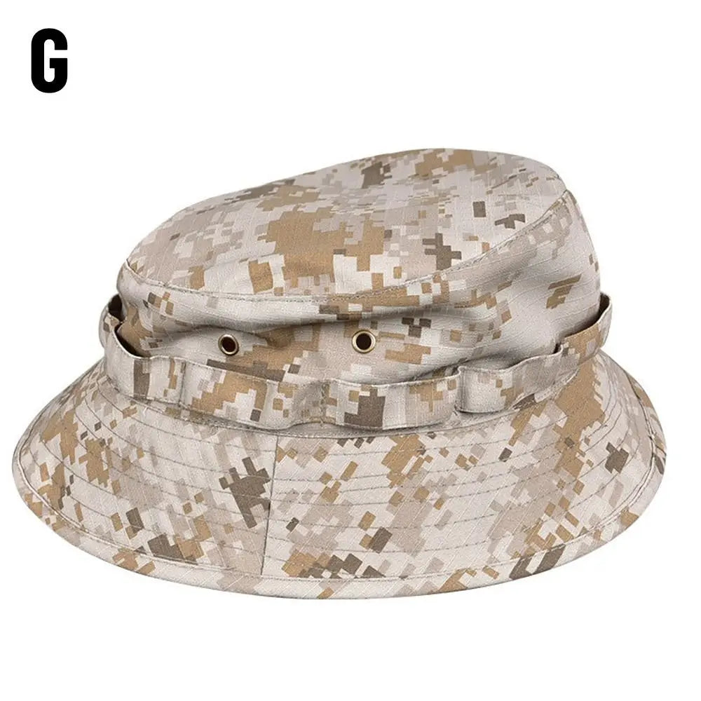 2025 New Style Bucket Hat Boonie Hunting Outdoor Wide Brim Sun Men Cap Tactics Fishing Bucket Hat Cowboy Cap
