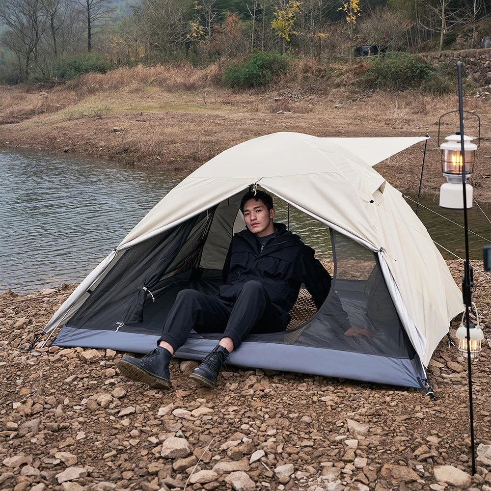 MOBI GARDEN Camping Backpacking Tent Waterproof Rainproof Hiking Silver Coated Sun Protection Easy Set Up