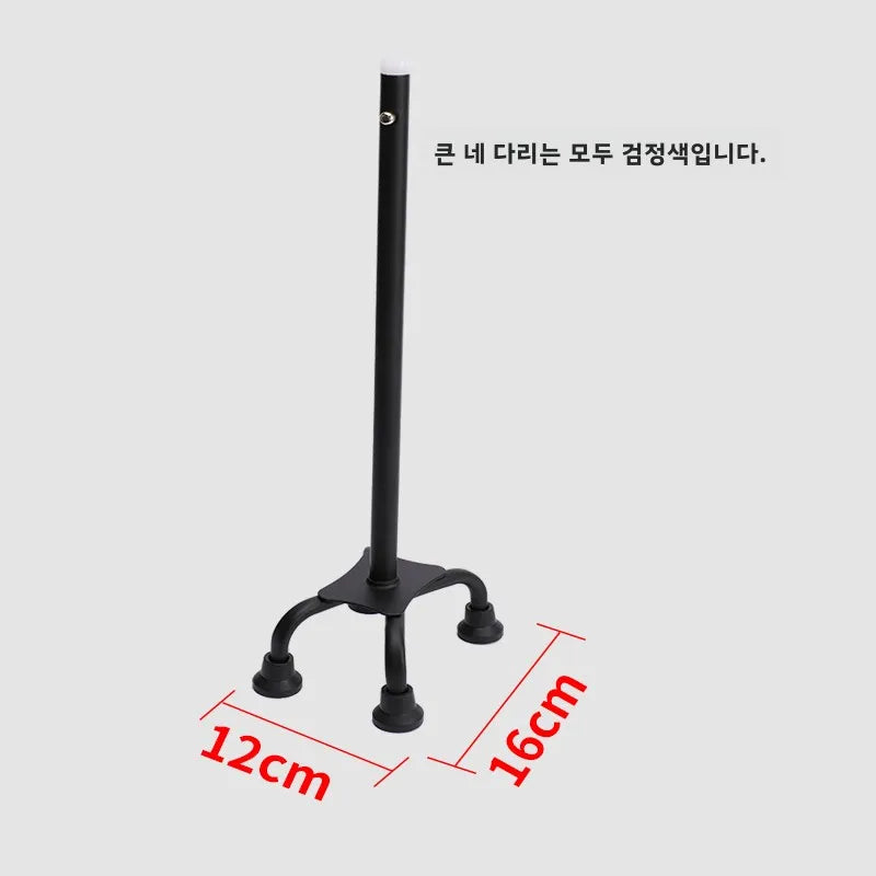 Adjustable Length Anti-Slip Four-Legged Cane Accessories Lightweight Trekking Poles Handheld Canes Outdoor Camping Travel Sup...