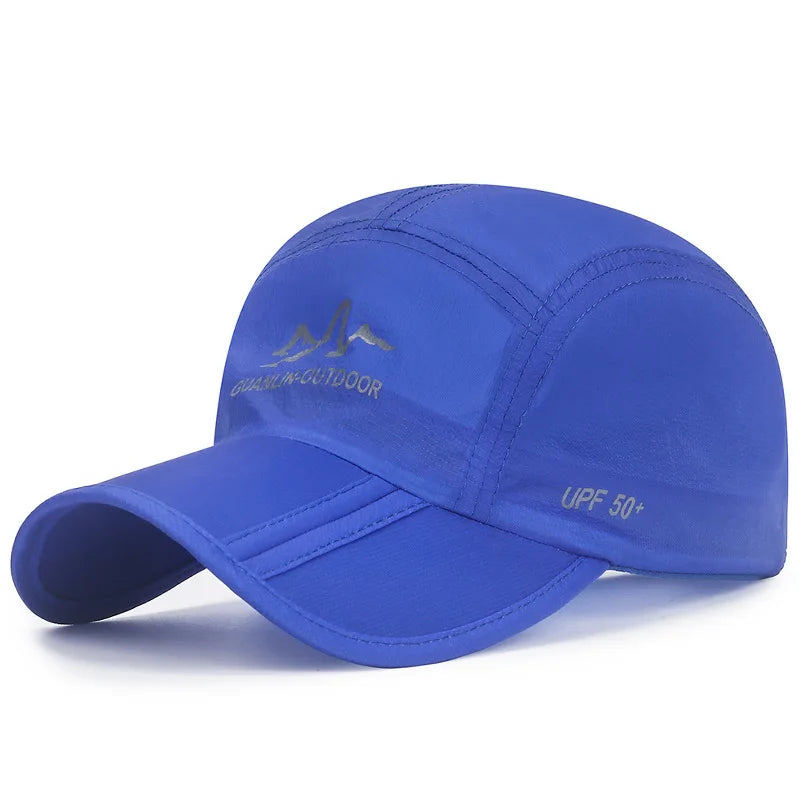 Baseball Cap Hiking Folding Sport Cap Snapback Mountaineering Hat Ultra-Thin Breathable Quick Drying Summer Men Women Outdoor