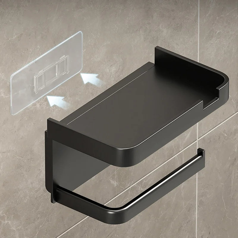 Bathroom Paper Holder Toilet Storage Rack Multi-functional Stainless Steel Bathroom Wall-mounted Storage Box
