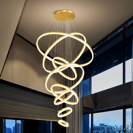 Nordic home decoration, stair chandelier, living room and dining room Pendant lights, ceiling light, indoor lighting