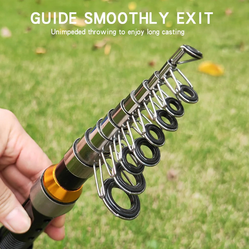 JOSBY Telescopic Fishing Rod Spinning fly Carp Feeder Fiber Pesca 2.3M 2.1M 1.5M Mini Travel Rod Reel Seat Portable ultra short