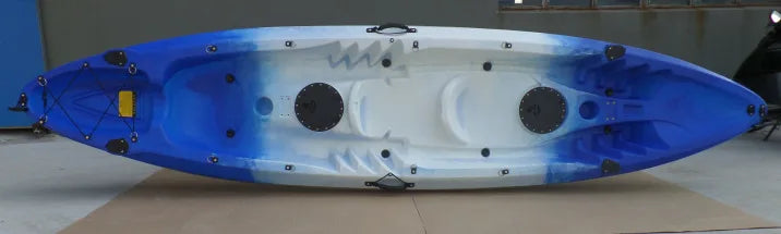 Double Seater 2 Person Kayak for Fishing Surfing with Paddle Plastic Sit on Top Kayak Rowing Boats 2 Fishing Rod Racks