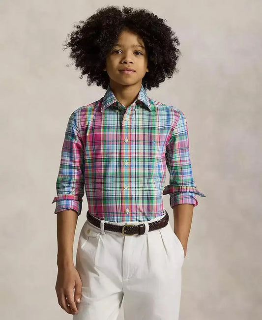 Polo Ralph Lauren | Big Boys Plaid Cotton Poplin Shirt