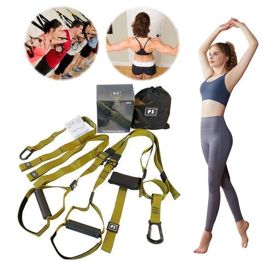 Suspension Trainer System Suspension Training Strap Resistance Trainer Fitness Straps Bodyweight Resistance Bands for Home Gym