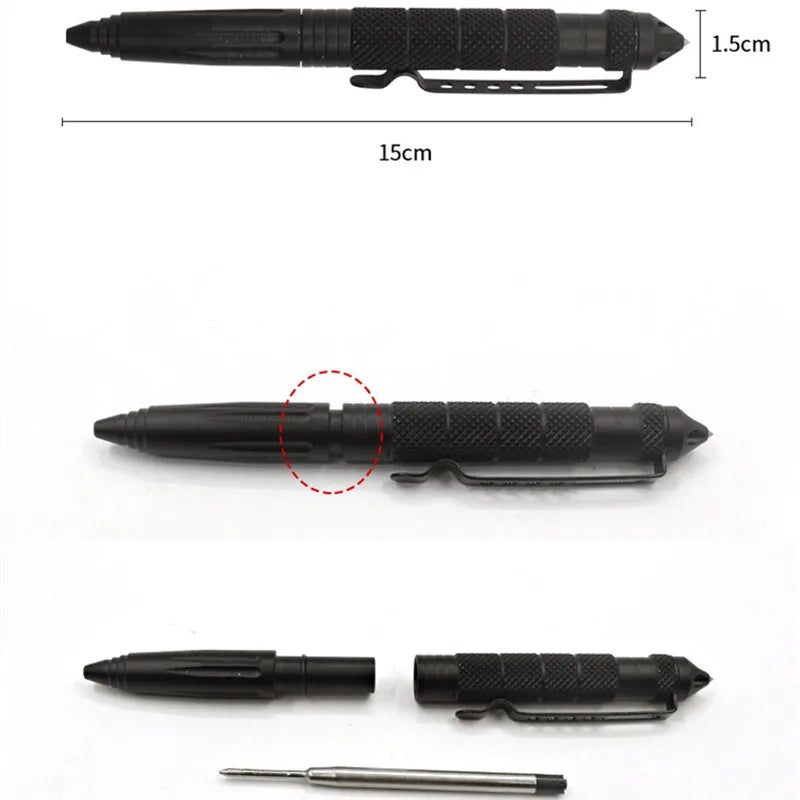 Tactical Pen Writing Smooth Emergency Broken Windows Self Defense EDC Multi-Function Pen