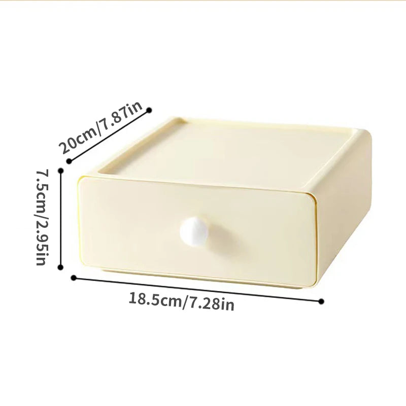 Single Desk Drawer Storage Box, Desktop Can Be Stacked Storage Box, Suitable For Desk, Stationery, Sundry, Storage Supplies