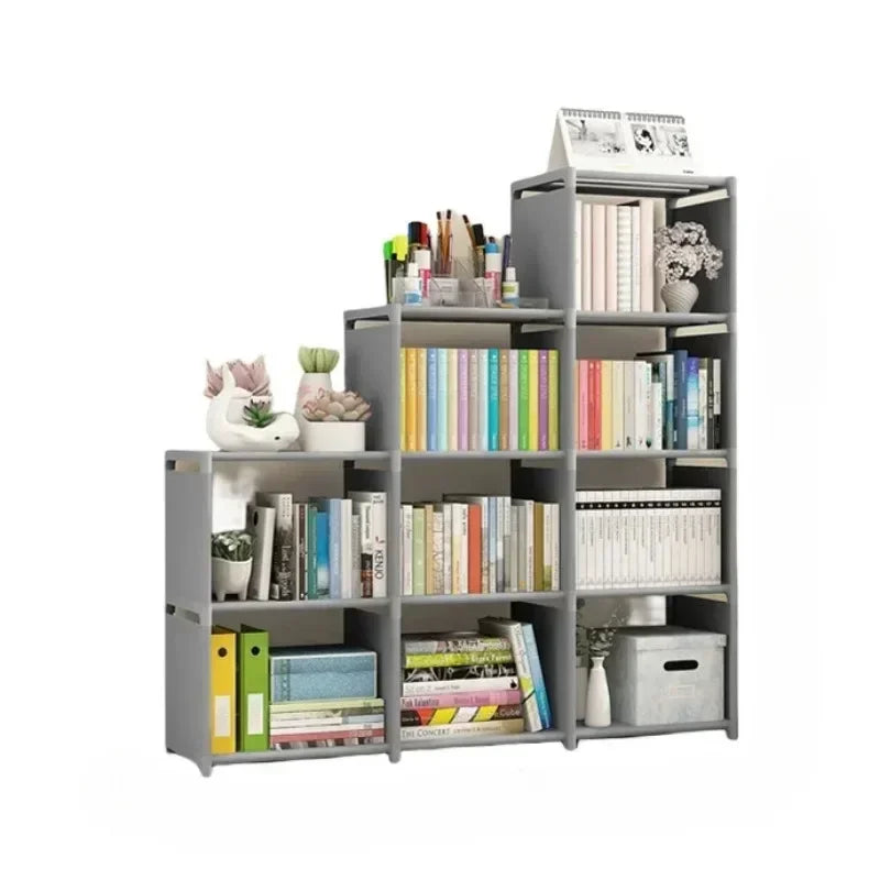 Simple Bookshelf Storage Rack Floor Standing Desk Bookshelf Simple Modern Student Storage Rack Storage Combination Cabinet