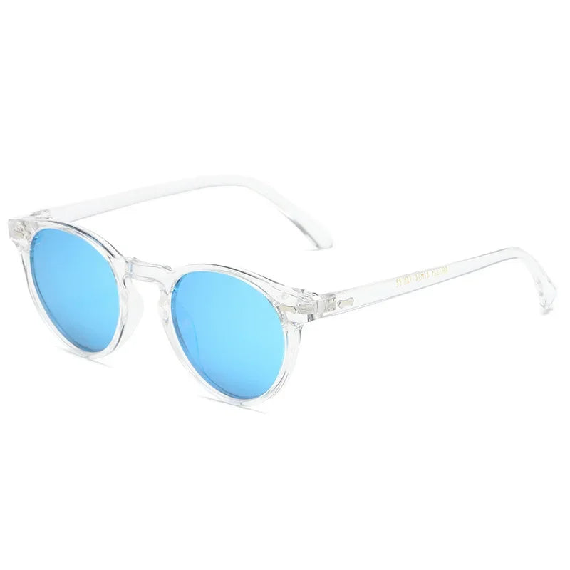 Small Round Sunglasses Women Vintage Brand Designer Brown Sun Glasses Round Frame Rivet Shades Female Ladies UV400 Gafas De Sol