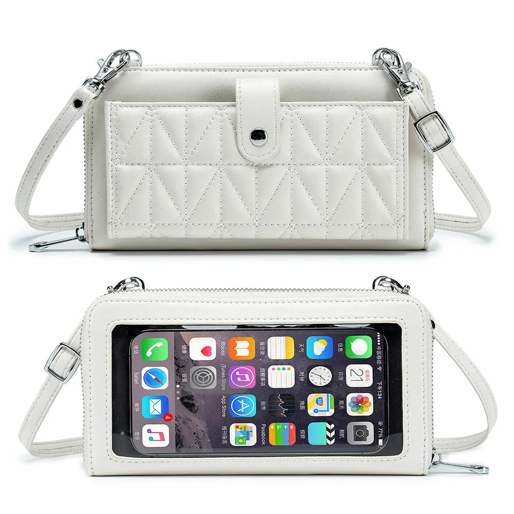 New Fashion Women's Bag with Touchscreen Phone Bag Multi functional Crossbody Bag Shoulder Strap Bag, Handbag, Coin Wallet