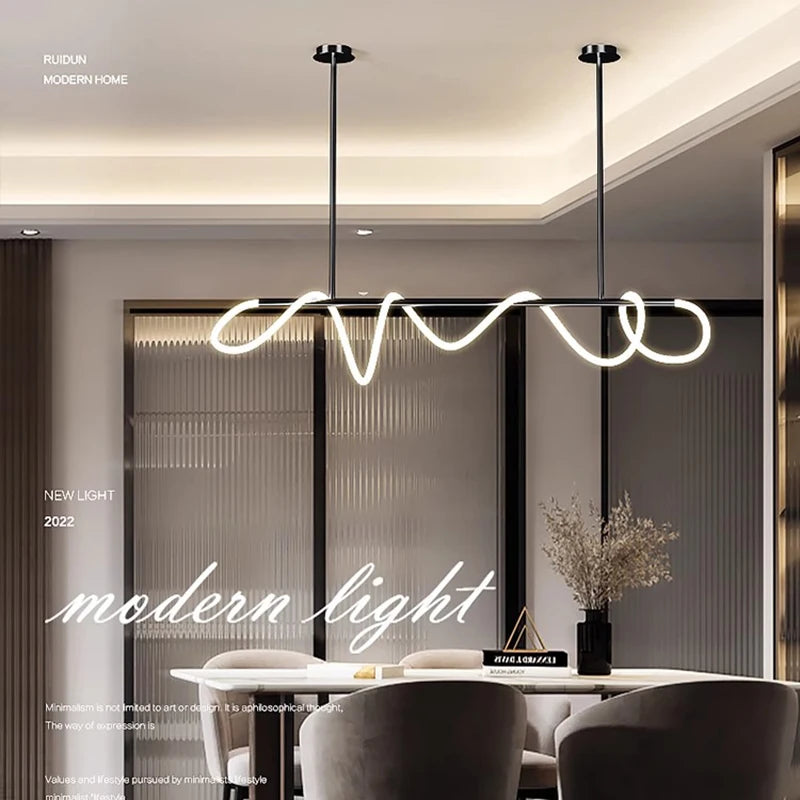 Nordic home decor line Chandeliers for dining room lustre pendant lights hanging lamps for ceiling Light fixture indoor lighting