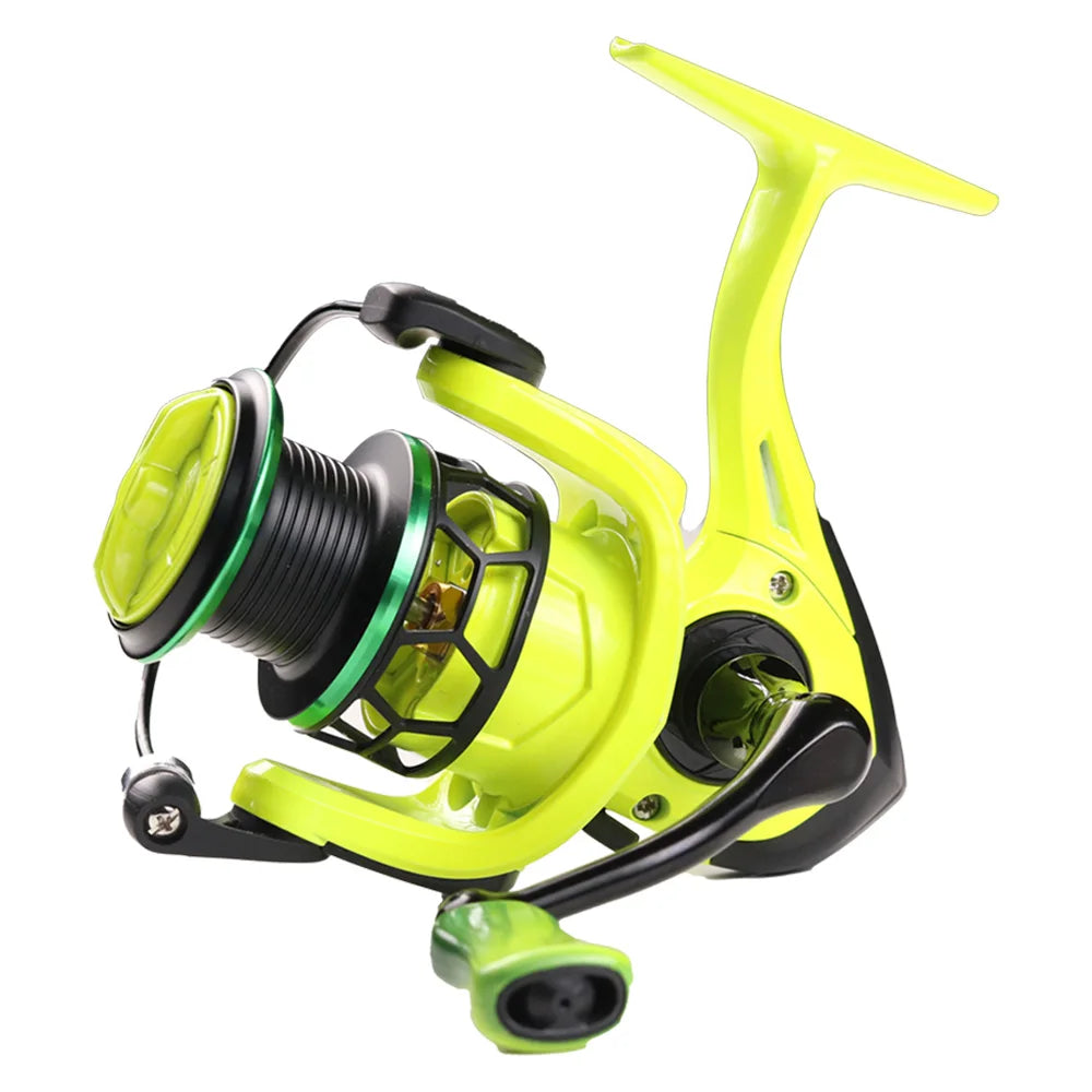 Spinning Fishing Reel 1000/2000/3000 Metal Wire Throwing Ring Tackle Metal Line Cup Carp Wheel Pesca 5.2:1 Durable Fishing Tools