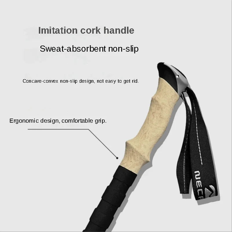 2025 New 2PCS Trekking Poles Walking Sticks Alpenstock Telescopic Ultralight Premium Adjustable with Quick Lock Hiking Cane
