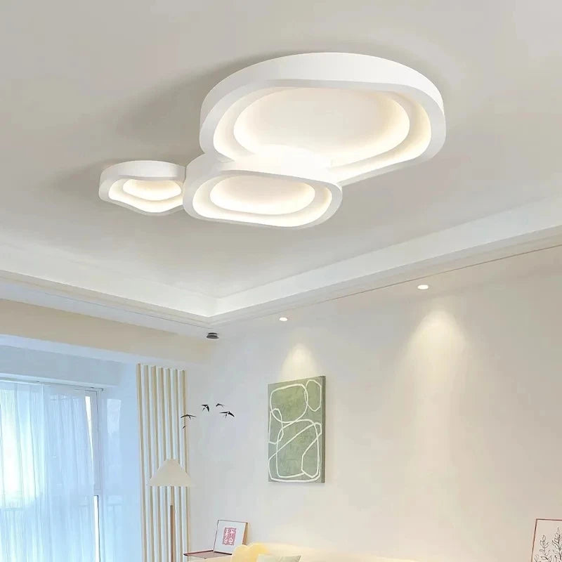 Modern LED Ceiling Light Bedroom Study Ceiling Lamp Minimalist Creativity Round White Art Design Home Decor Lighting Fixture