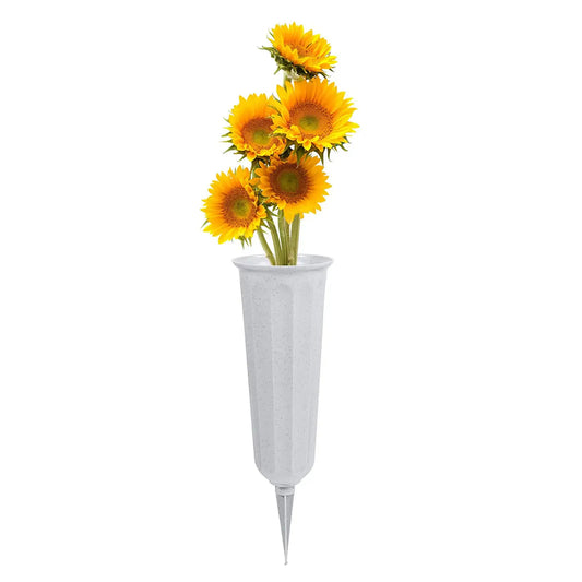 Grave Flower Holders Memorial Cemetery Vase With Earth Spikes Cemetery Cone Vases Pots For Placing Fresh Artificial Floral