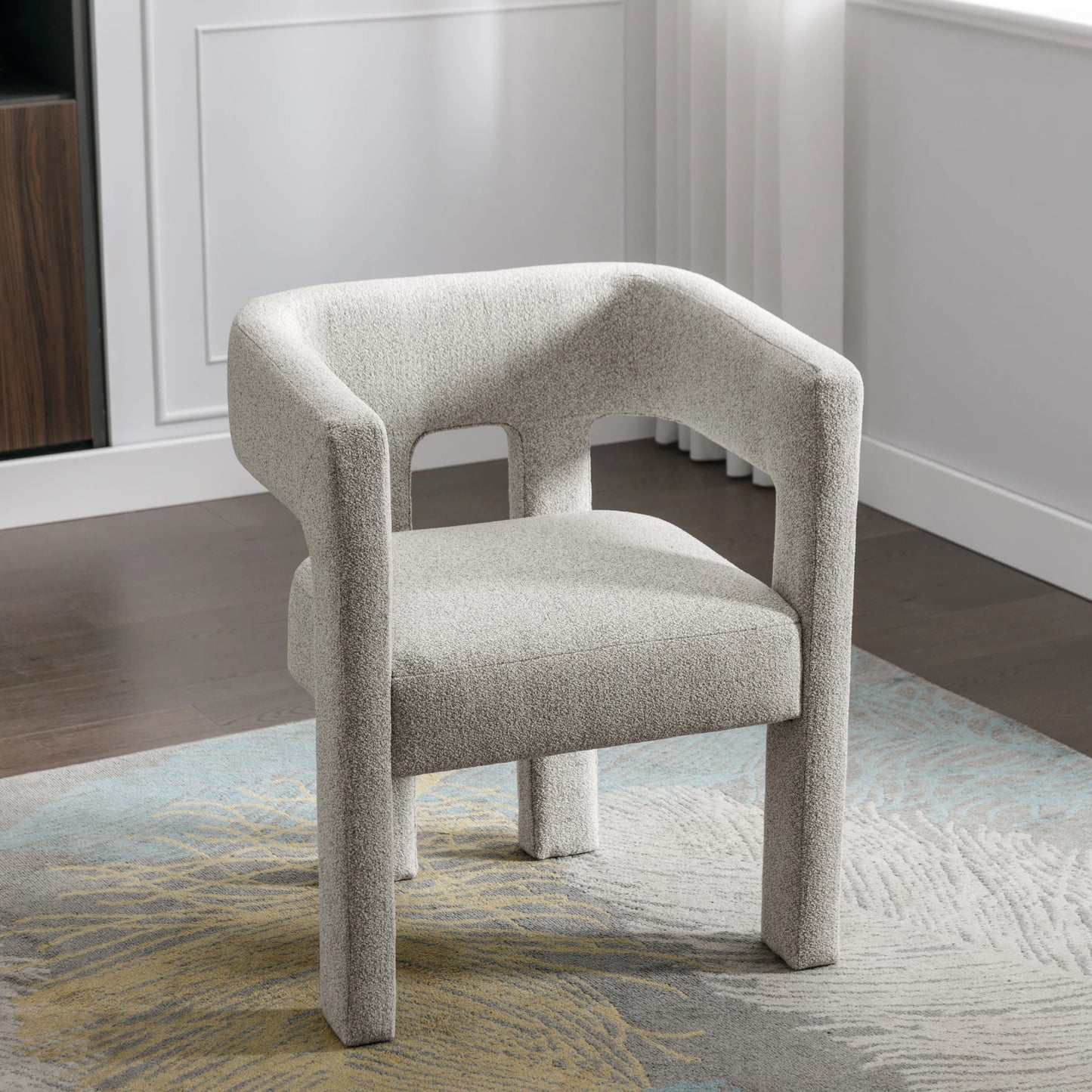 Contemporary Designed Fabric Upholstered Accent Chair Dining Chair for Living Room, Bedroom, Dining Room