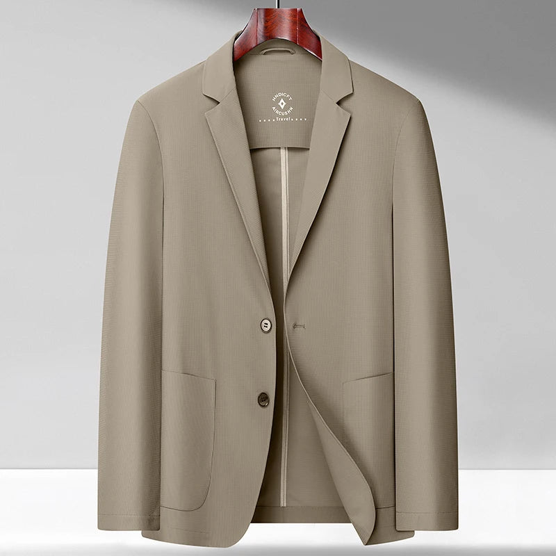 2025 Spring/Summer Lightweight Luxury Suit Jacket Handsome Smooth Breathable Casual Sun Protection No Lining West Fashion