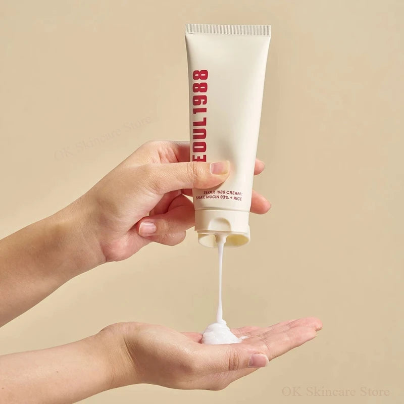 Korean SEOUL 1988 Vita C Retinol Set Face Ginseng Essence,Eye Cream and Snail Rice Cream Lifting Moisturizer Skincare 3pcs Sets