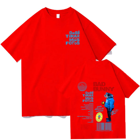 Bad Bunny Debi Tirar Más Fotos T-Shirts Harajuku Unisex Clothes Women Men Cotton High Quality Tshirts Casual Y2K Streetwear Tee