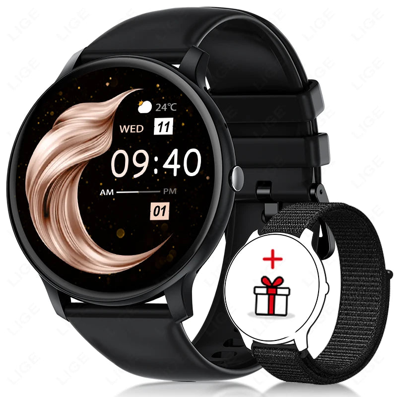 LIGE Smart Watch Women Men Bluetooth Call Sports Fitness Watches Heart Rate Health Monitor Smartwatch Ladies For Android iOS New