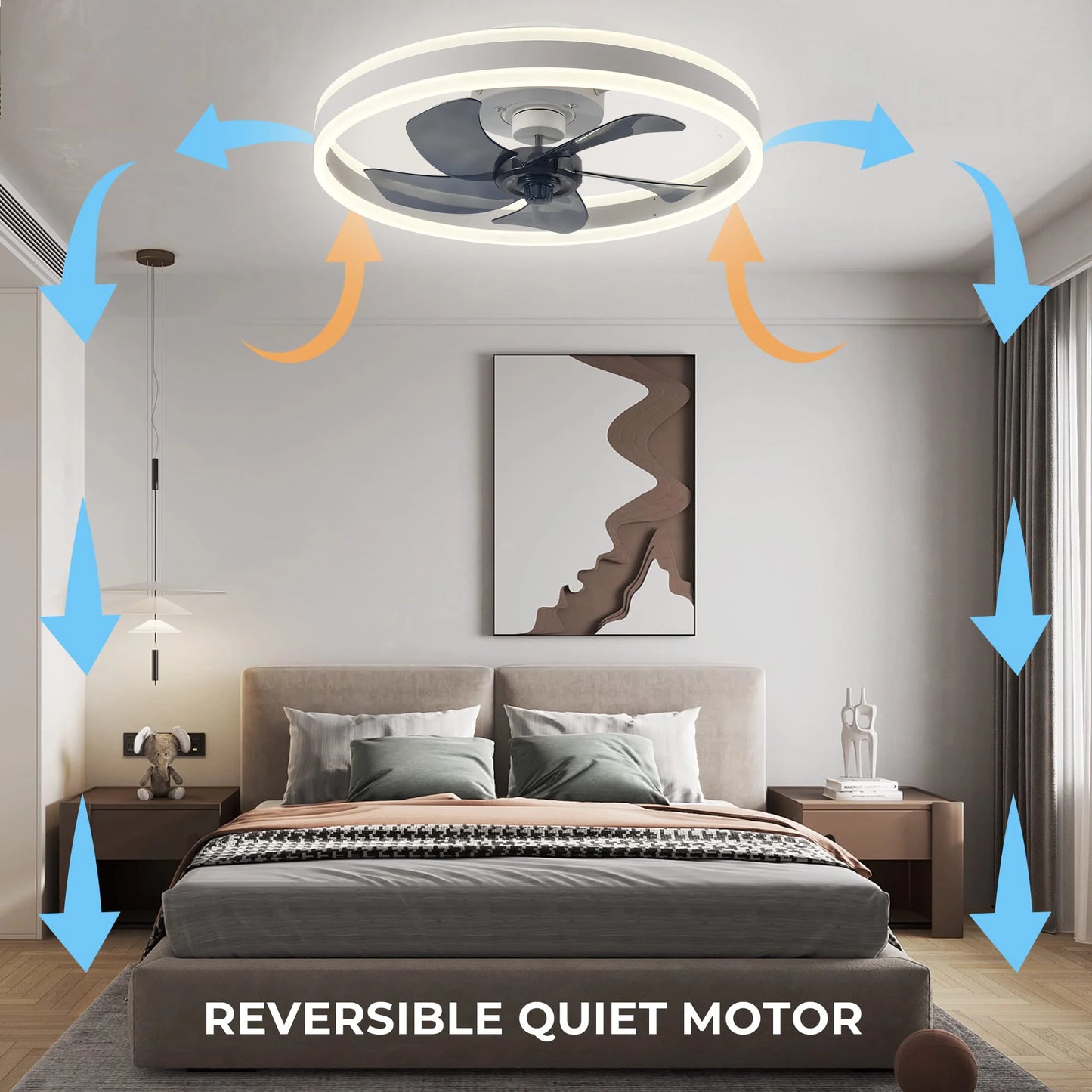 Ceiling Fan Have 6 Speeds Sealing Fan Led Lighting Adjustable Brightness Fan Can Sleep Timing Ceiling Lamp High Chrominance
