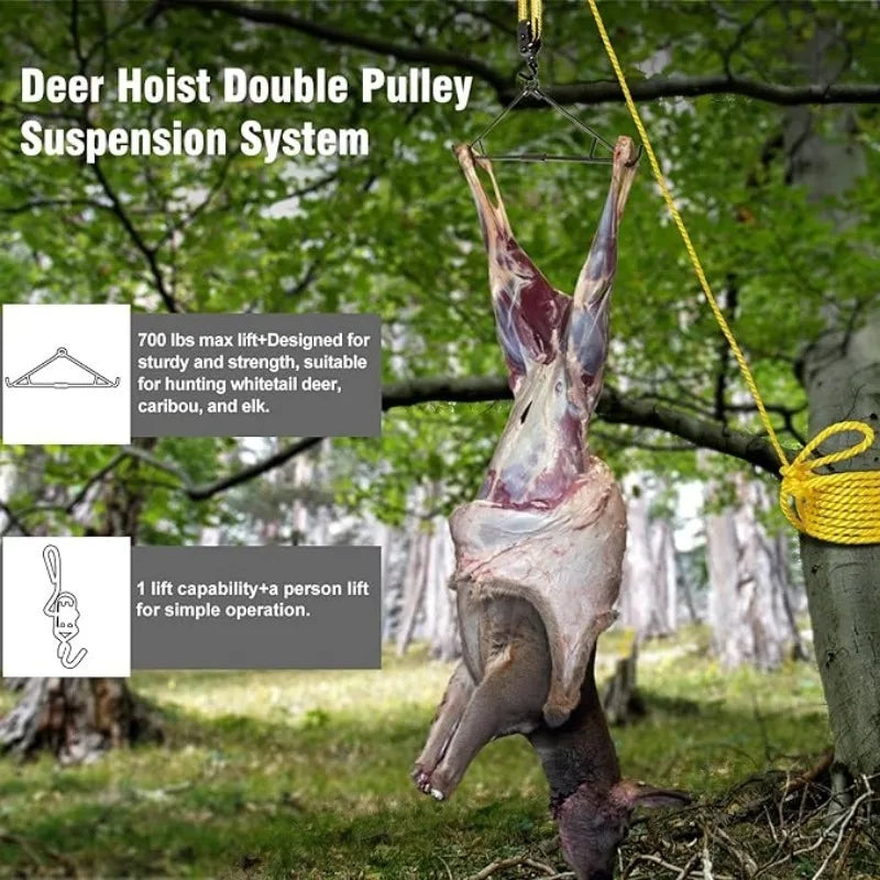 Deer Hunting Gear Deer Hanger Hoist for Skinning Elk Hunting Game Bags Deer Game Hauler Sled Drag Harness Perfect for Hunters