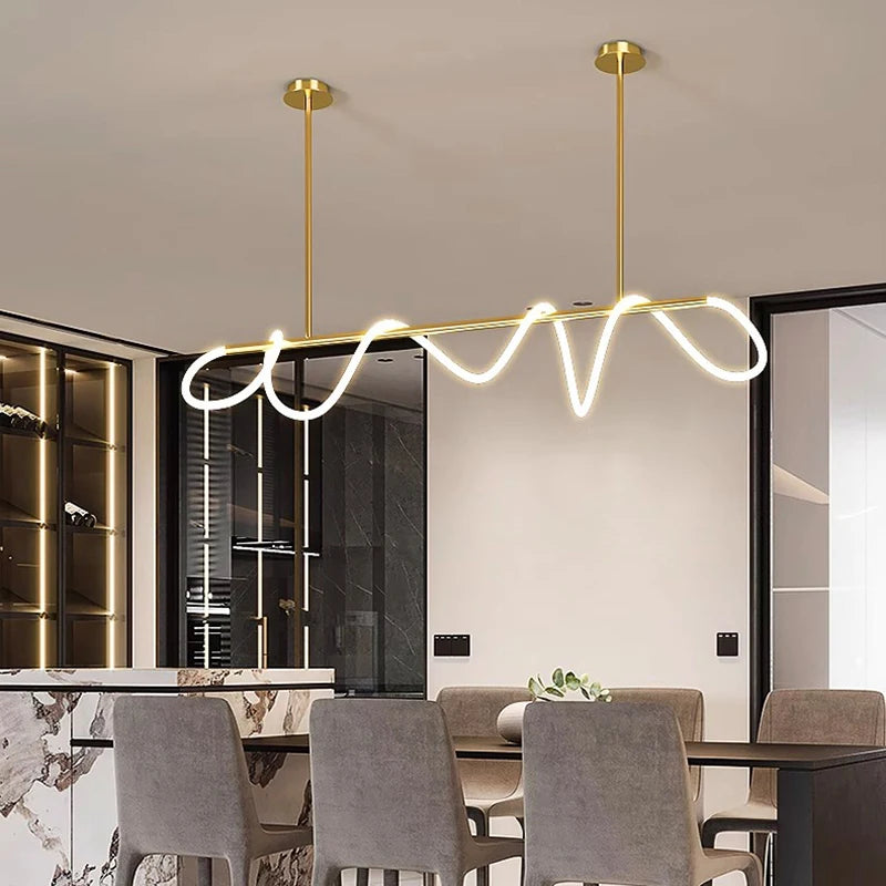 Nordic home decor line Chandeliers for dining room lustre pendant lights hanging lamps for ceiling Light fixture indoor lighting