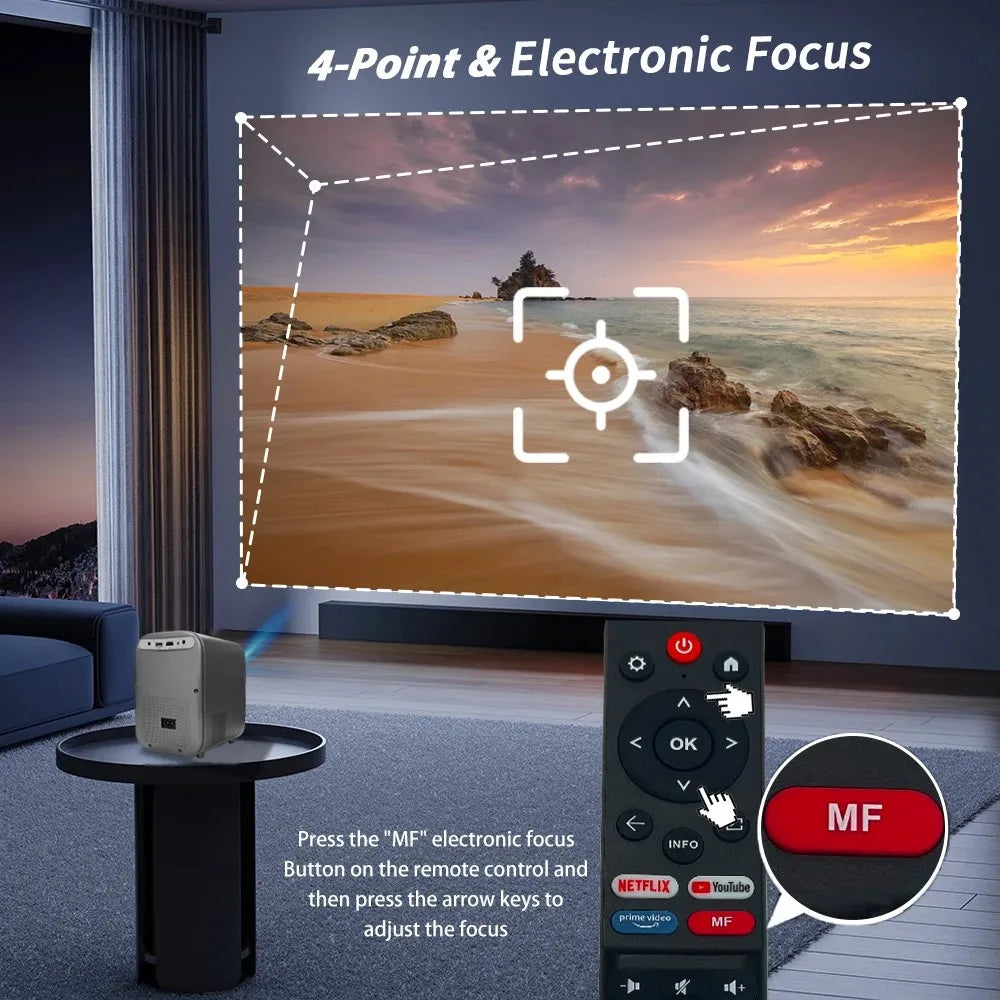 Everycom Touyinger NFX-007 1080P Full HD Projector 8000 Lumens Wifi Smart Home Cinema Beam Linux Support Electronic Focus HDR10
