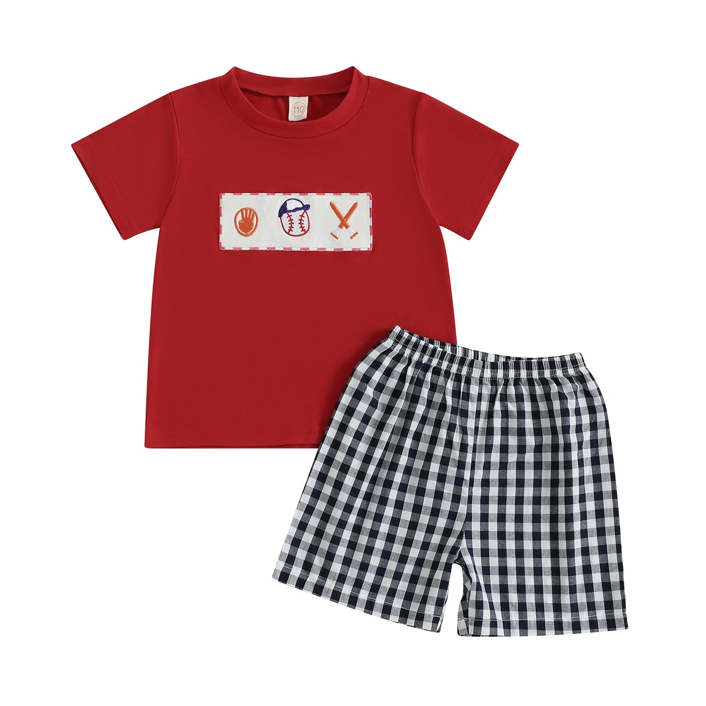 Toddler Boys Casual Outfits Striped Short Sleeves T-Shirt and Denim Shorts Set for 2 Piece Summer Clothes Set with Embroidery