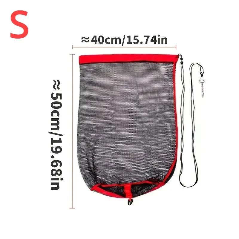 Portable Wild Fishing Mouth Guard Mesh Oxford Fabric Mini Fish Guard Mesh Bag Fishing Equipment