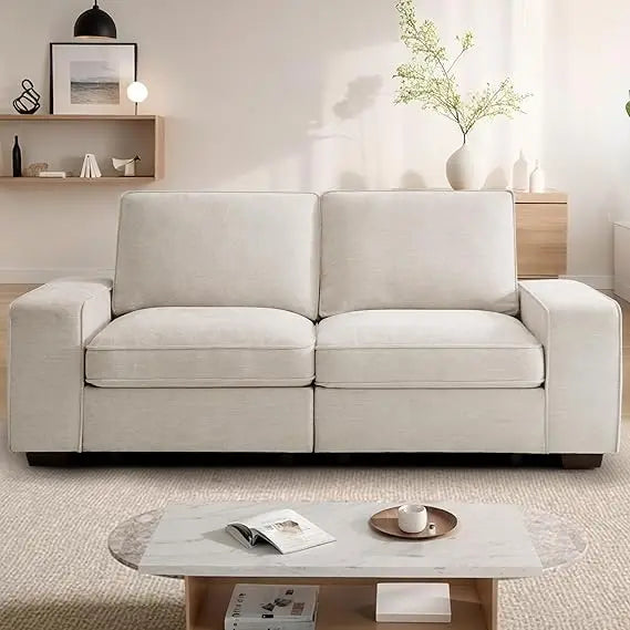 73" Modular Sofa Couch with Seat Storage, Modern 2-Seater Chenille Fabric Loveseat Sofa for Living Room, Office, Apartment with