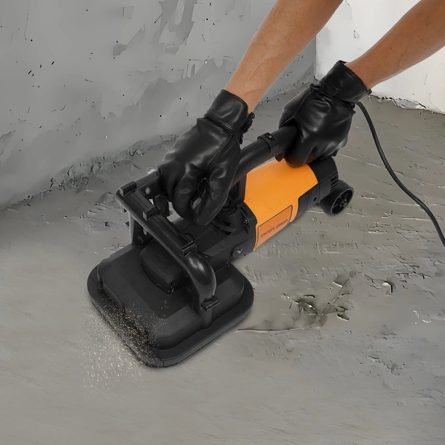 4-Head Concrete Grinder, Concrete Surface Grinder, 3800W Concrete Grinder Set for Grinding Concrete Cement Marble Granite