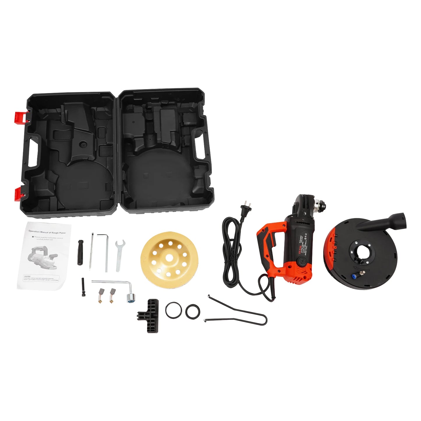5000W 7-inches Concrete Surface Grinder| 6-Speeds Wall and Floor Grinder Kit w/ Dust Hood| Portable Angle Grinder Kit