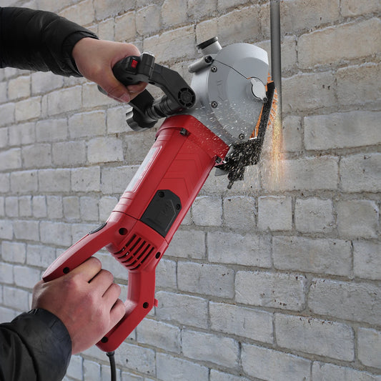 Electric Wall Groove Cutting Machine Grooving Chaser, for Brick Concrete Slotting Groover Cutter With 5Pcs 5.2 inch Saw Blades