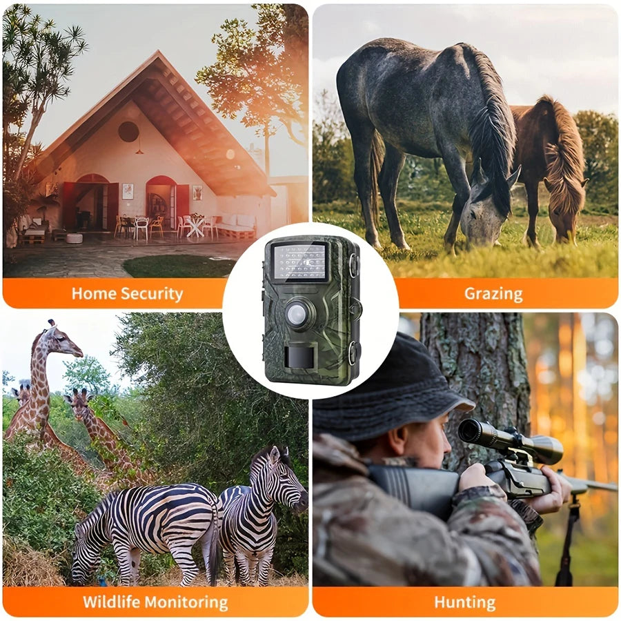 Hunting camera with 32G memory card hunting machine field hunting HD camera suitable for outdoor camping security monitoring