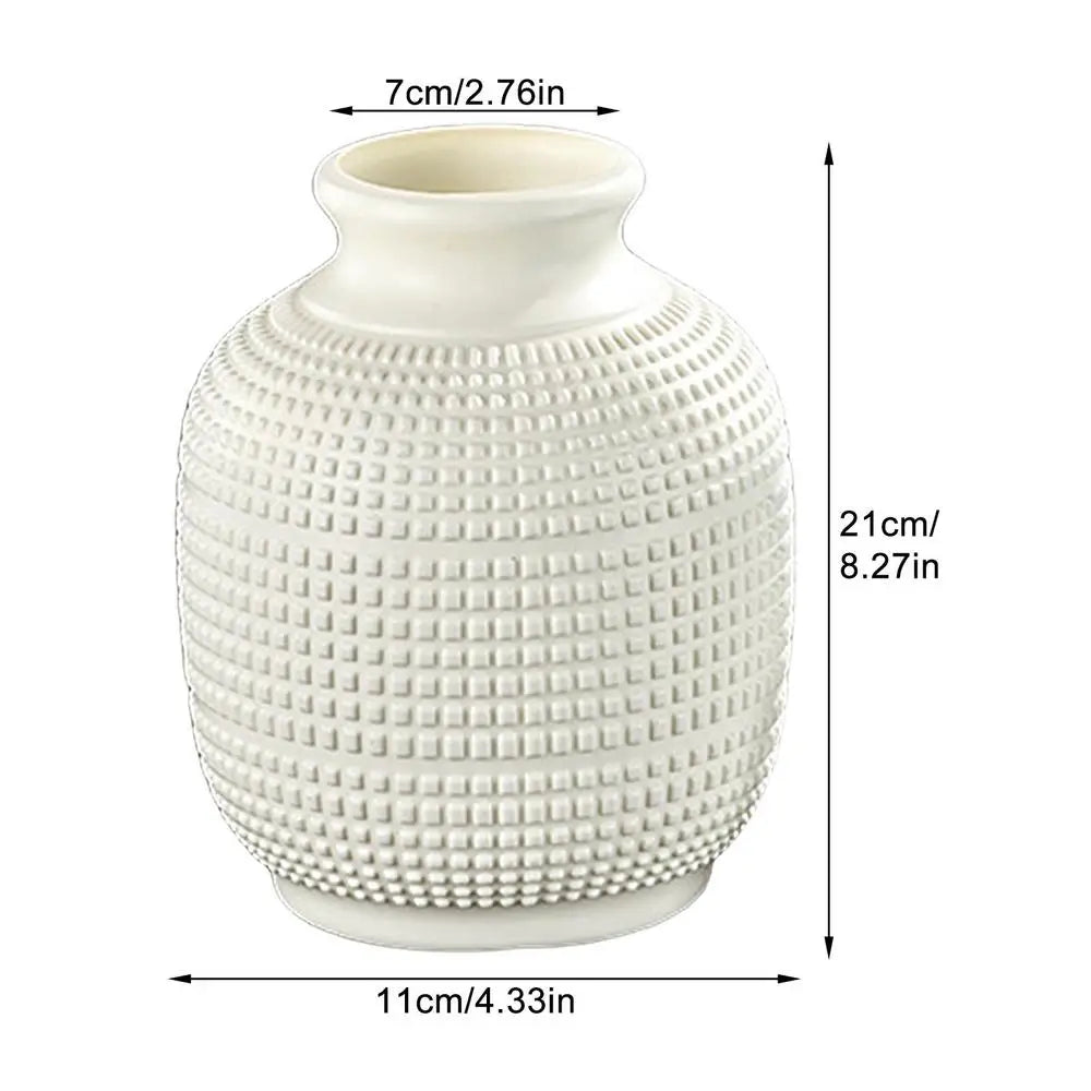 Imitation Ceramic Vase Modern Centerpiece Floral Vase Unbreakable Flower Vase For Home Decor Living Room Centerpieces And
