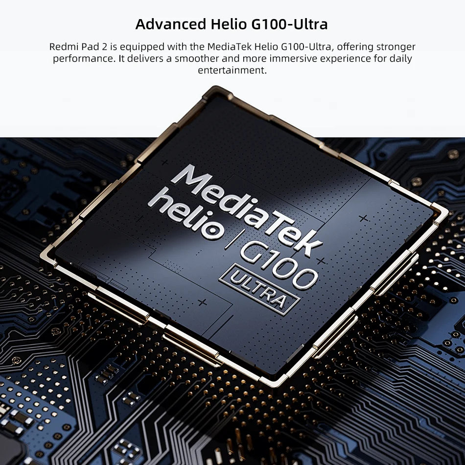 Global Version Xiaomi Redmi Pad 2 MediaTek Helio G100-Ultra 9000mAh Battery 18W Fast Charging 11" 2.5K 90Hz Display Tablets