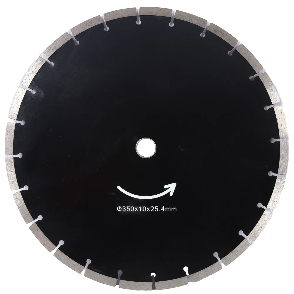 Portable 14" Wet/Dry Electric Corded Circular Concrete Saw/Power Angle Cutter 2600W w/Water Line & Guide Roller (With Blade)