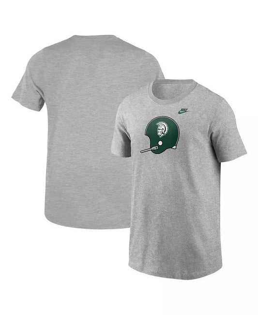 Nike | Big Boys and Girls Heather Gray Michigan State Spartans Helmet T-Shirt