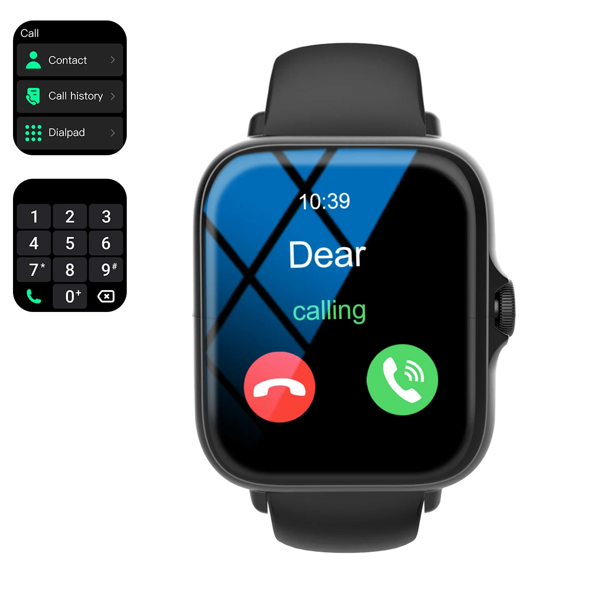 Smart watch, can answer and make calls, message reminder, multiple APP reminders, suitable for men and women, custom wallpaper