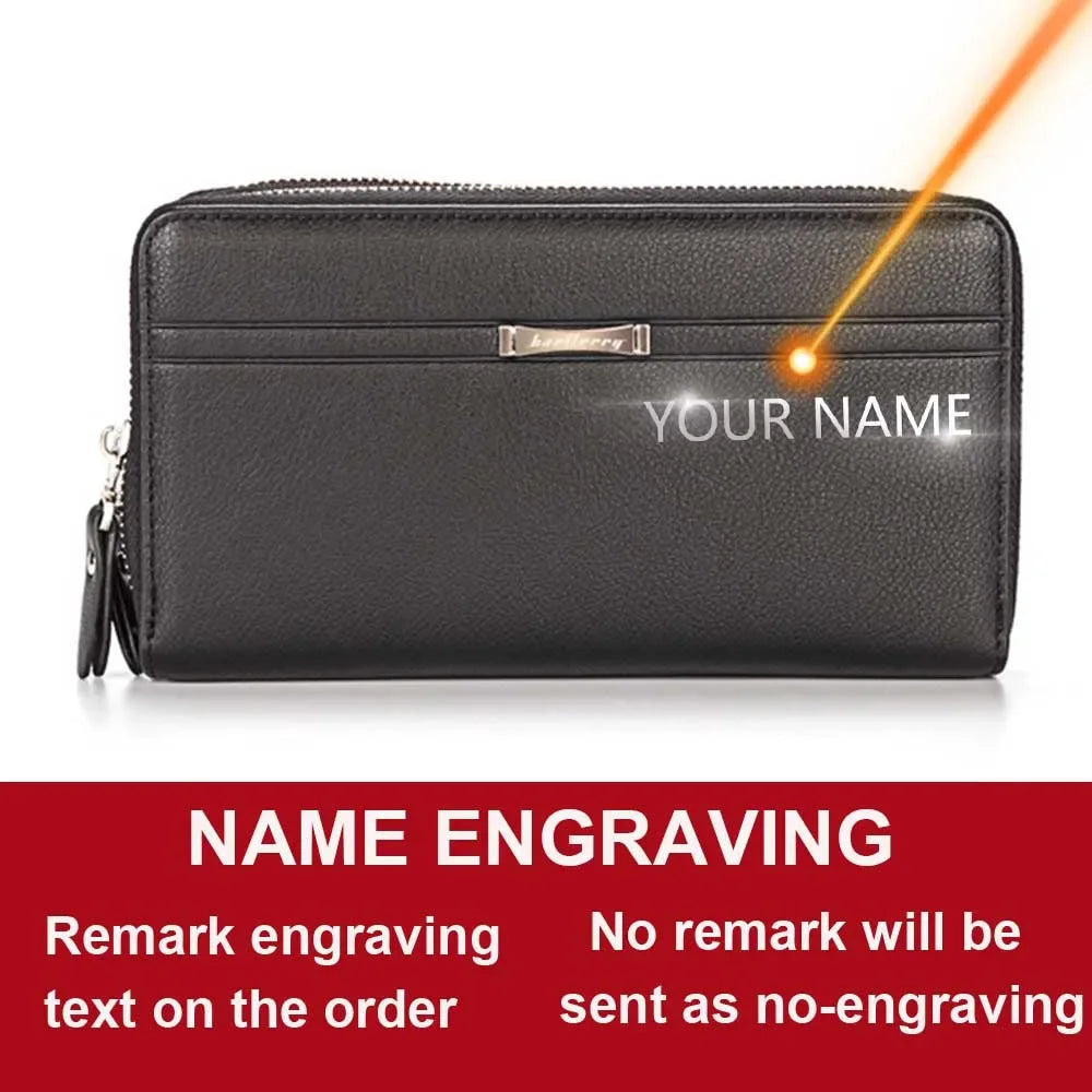2020 Baellerry Men Clutch Wallets PU Leather Large Capacity Zipper Hand Strap Men Wallet Luxurious Business Solid Male Purses