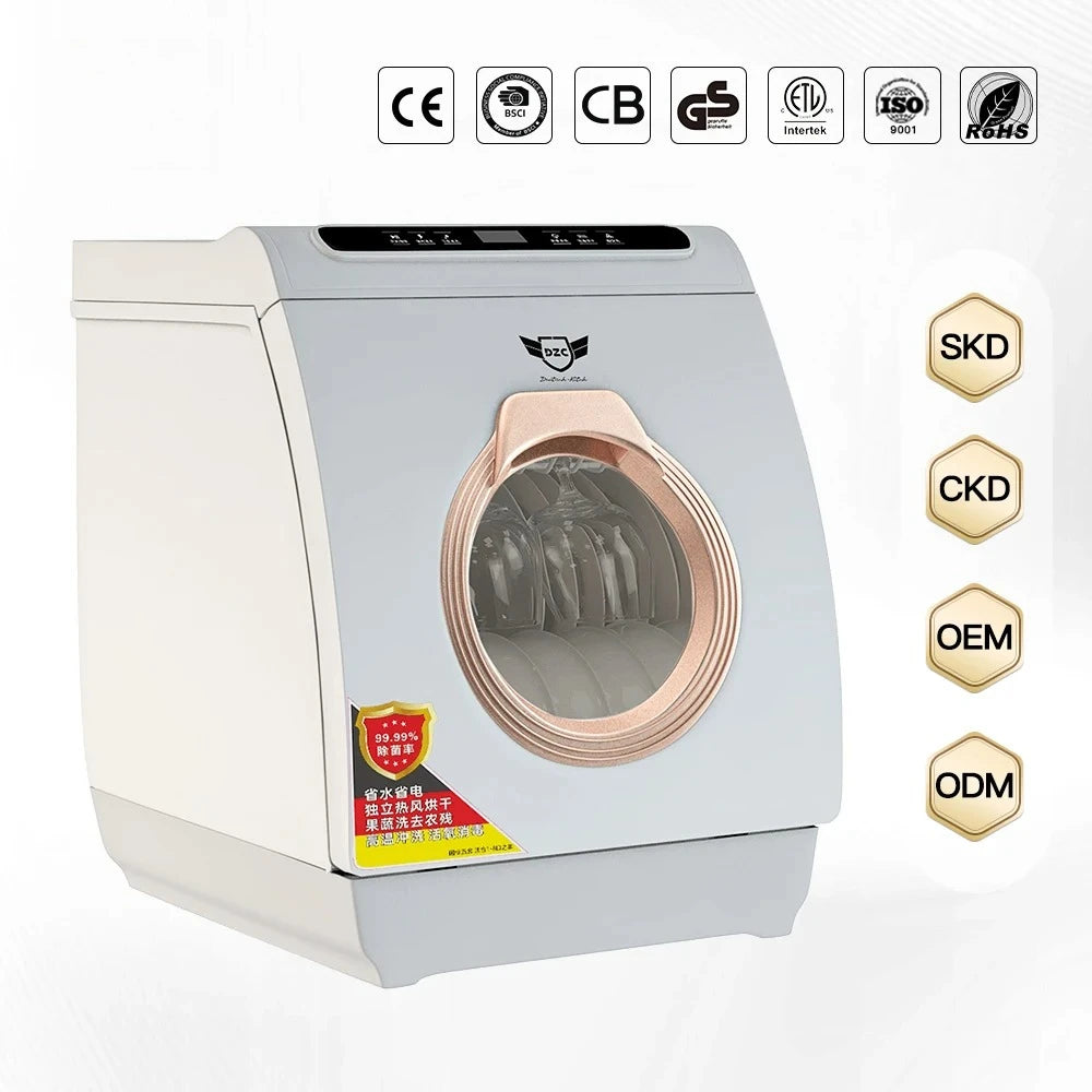 Mini Dishwasher, Portable Countertop Dishwasher, Compact Automatic Dishwasher for Home Kitchen Commercial Use, Q8-Max Model